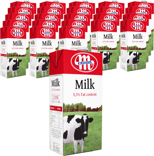 믈레코비타 3.5퍼센트 멸균우유, 1L, 24개