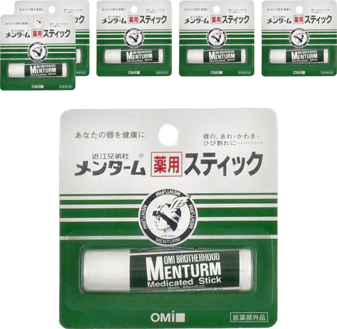 OMi 近江兄弟 MENTURM 護唇膏, 4g, 6件, 薄荷