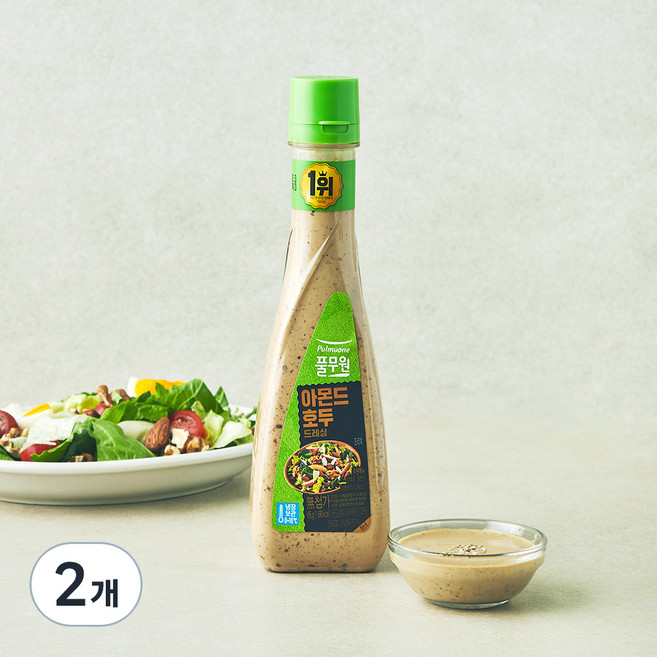 풀무원 아몬드호두 드레싱, 495g, 2개