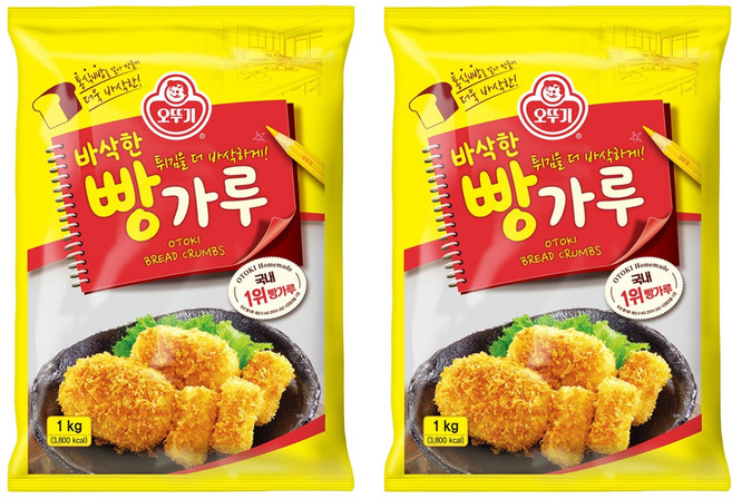 오뚜기 바삭한 빵가루, 1kg, 2개