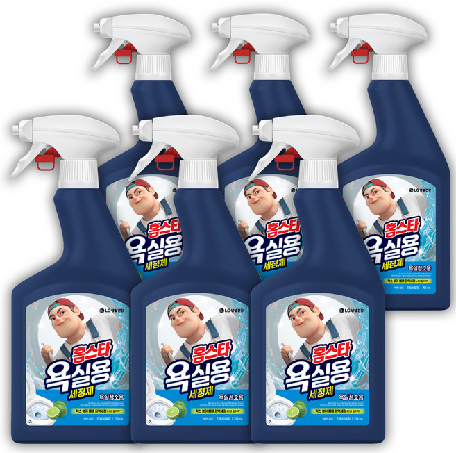 홈스타 욕실용 세정제 라임바질향, 750ml, 6개