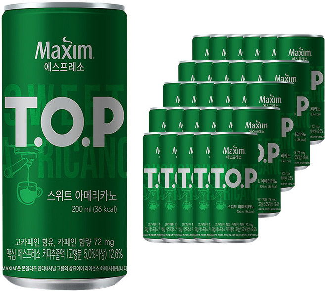 티오피 스위트 아메리카노, 200ml, 72개