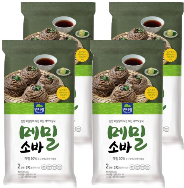 면사랑 메밀소바 2인, 292g, 4개