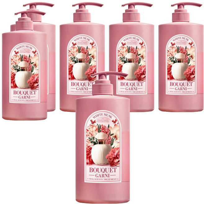 부케가르니 실크 케라틴 트리트먼트 화이트머스크, 1L, 6개