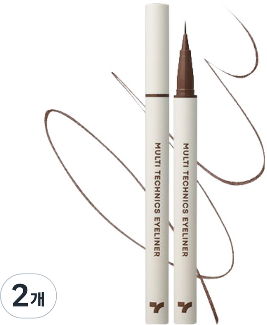 TONYMOLY I-TONE 多功能眼線筆 0.6g, 2個, 02深棕色