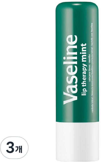 바세린 스틱 케어 립밤, 민트, 4.8g, 3개