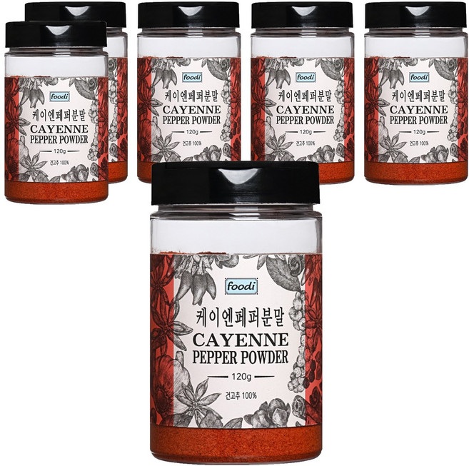 foodi 케이엔페퍼분말, 120g, 6개