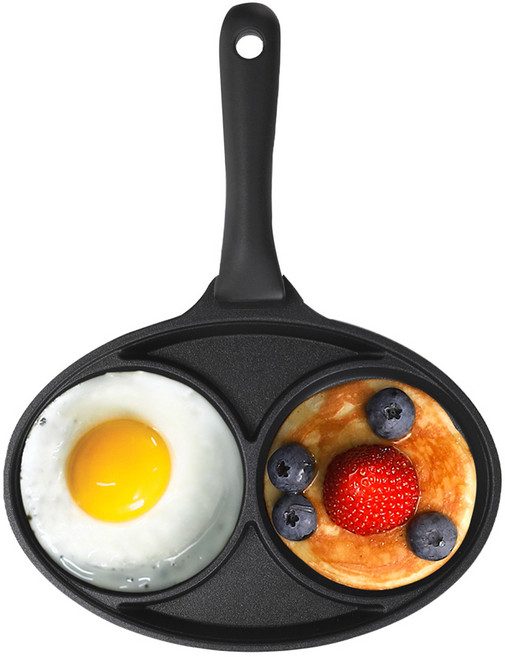 쿠킨 키친플라워 IH 인덕션 겸용 2구 에그팬, 21cm, 1개