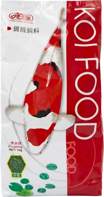 ISTA 伊士達 錦鯉飼料 中粒 成長綠, 1kg, 1袋