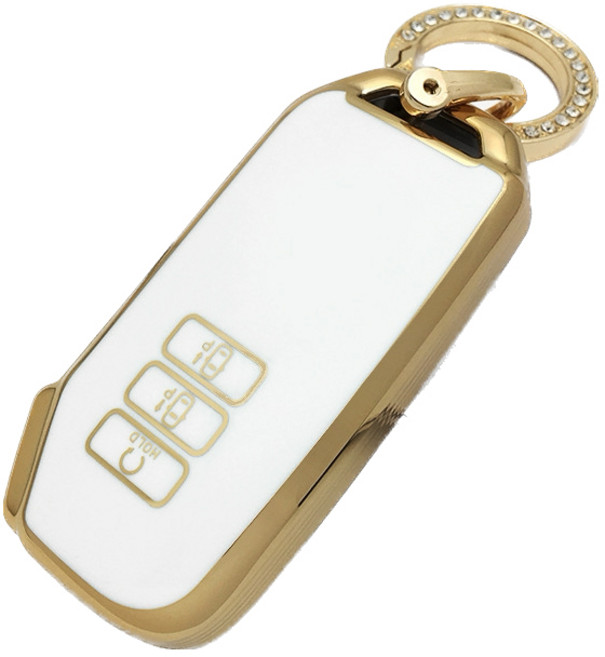 크로니클 디올뉴니로 쏘렌토MQ4 스포티지NQ5 스마트키 케이스 키링, 화이트, 기아 슬림핏 7버튼타입