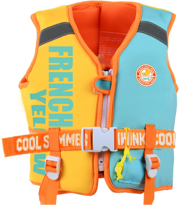 아이윙크 유아동 네오플렌 스윔자켓, 프렌치옐로, 1개