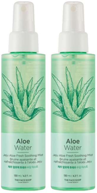 더페이스샵 제주 알로에 후레쉬 수딩 미스트, 130ml, 2개