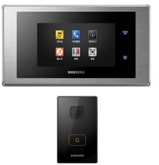 삼성SDS 디지털 7형 컬러 비디오폰 SHT-3527XA + 도어폰 SHT-CW812P, SHT-3527XM(비디오폰), SHT-CW812P(도어폰), 2종, 1세트
