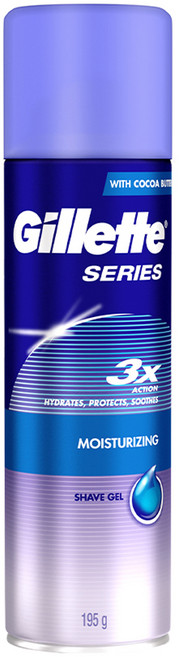 질레트 정품 시리즈 모이스춰라이징 쉐이빙젤, 195g, 1개