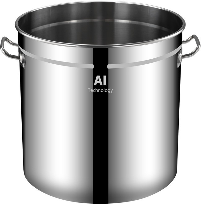 발룬피니 대용량 강화 스텐 들통, 25cm, 실버, 1개