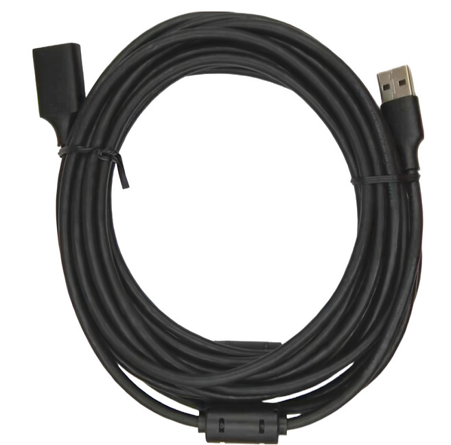 UGREEN 綠聯 USB 2.0A 公對A母鍍鎳成型款 圓線, 5m, 1條