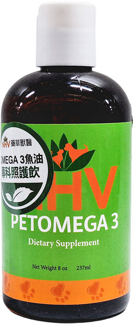 NHV PET OMEGA3 魚油, 237ml, 1罐, Omega Fatty Acids