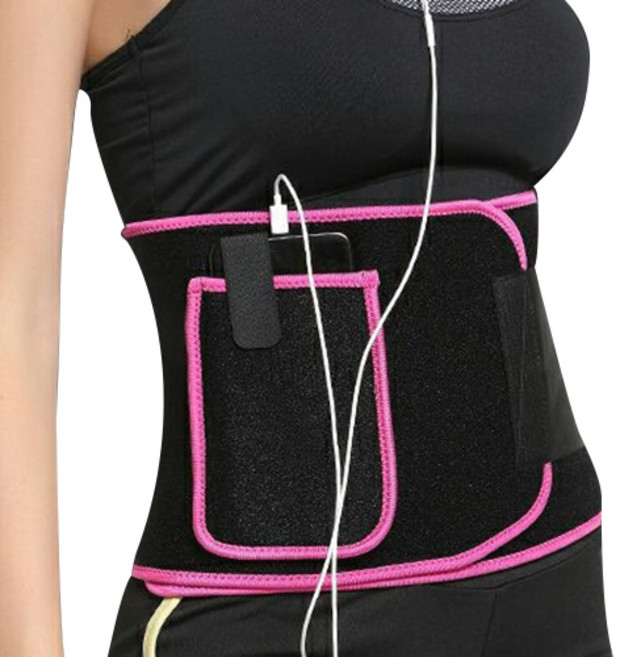 복부 뱃살 허리 네오프렌 땀 벨트, 핑크