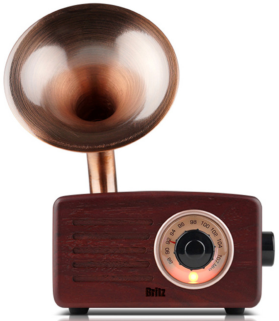 브리츠 원목 축음기 블루투스 스피커, Phono2, 혼합색상