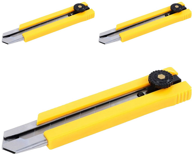 케이디와이 일반타입 고정형 커터칼 25mm KC-70C, 3개