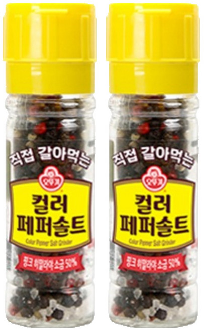 오뚜기 직접 갈아먹는 컬러페퍼솔트, 70g, 2개
