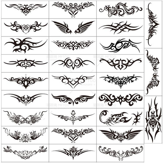 파티복닷컴 레터링 타투스티커 30종세트 JT001 10 x 25 cm, 1세트