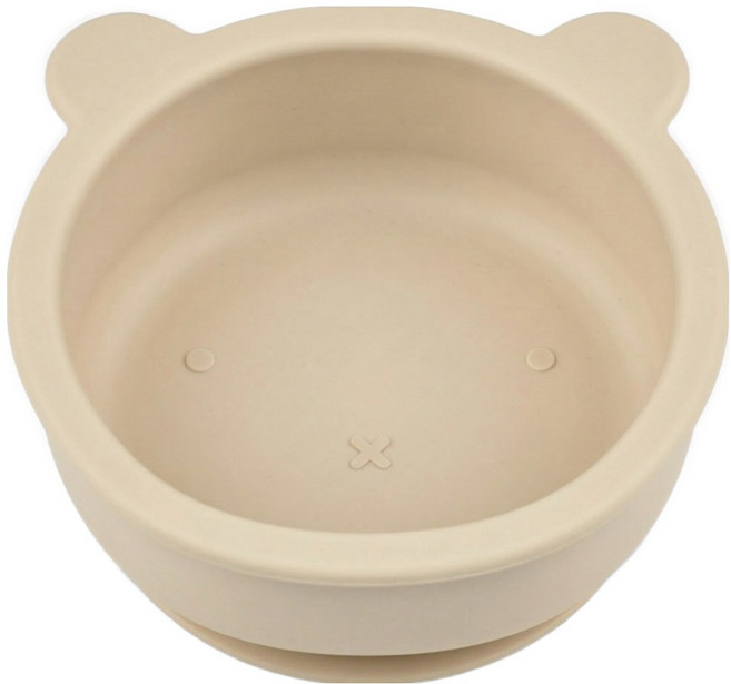 다온베이비랩 곰돌이 이유식 흡착볼, 베이지, 1개