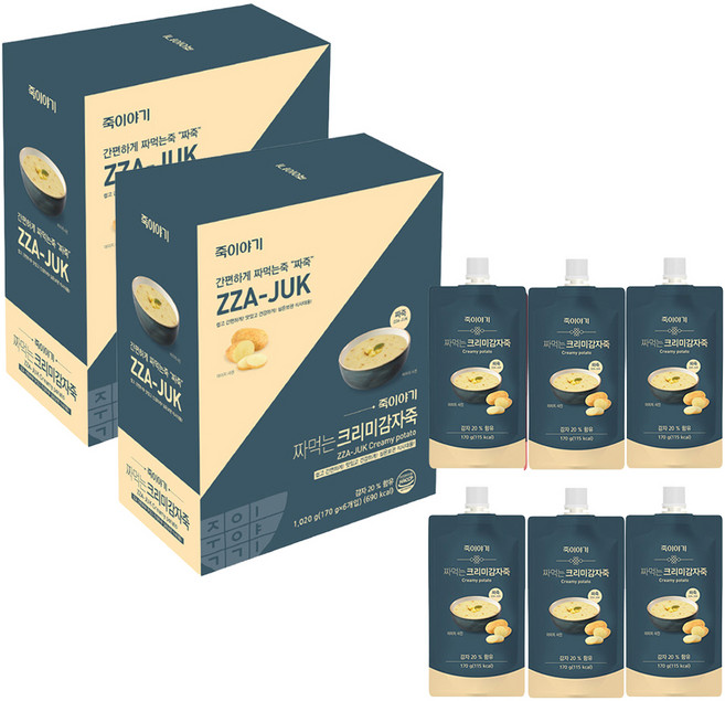 죽이야기 짜먹는 크리미감자죽, 1.02kg, 2개