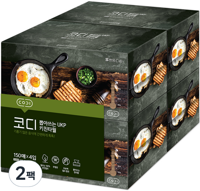 코디 뽑아쓰는 UKP 키친타월, 150매, 8개