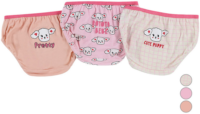로토토베베 여아용 모달 팬티 3종 세트