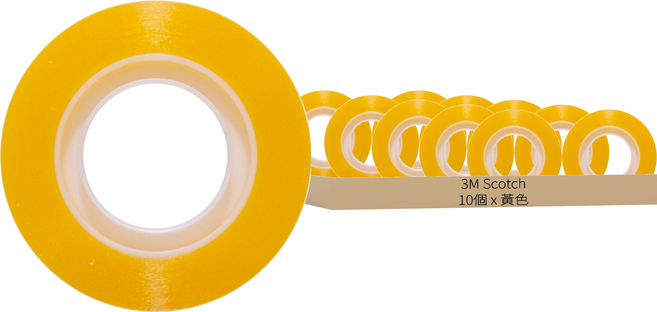 3M Scotch 多用途補充膠帶 550 18mm x 20m, 10個, 黃色
