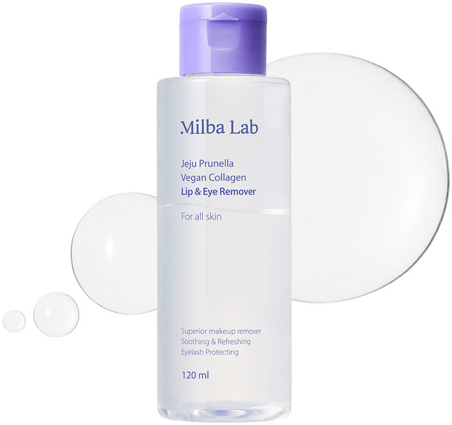 [비건뷰티] 밀바랩 제주 프루넬라 콜라겐 립앤아이 리무버, 120ml, 1개