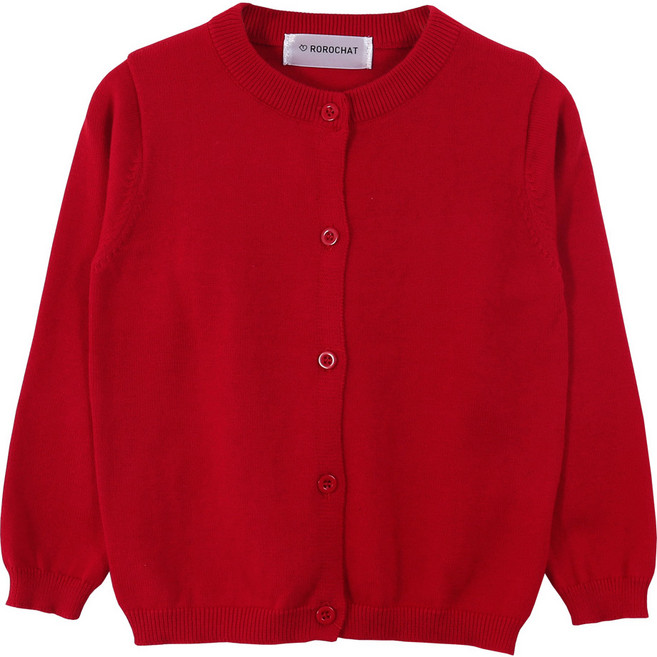 로로샤 아동용 심플 니트 가디건