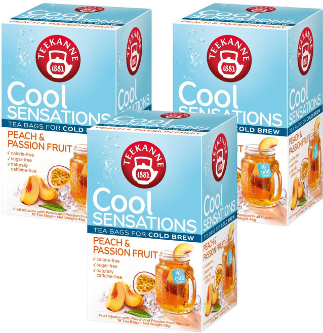 티칸네 쿨 센세이션 복숭아 앤 패션후르츠, 2.5g, 18개입, 3개