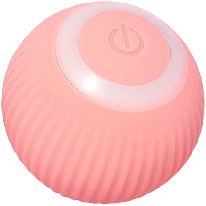 智能滾滾球 粉 貓咪玩具 Type-C充電 智能運動模式, Pink粉, 1個