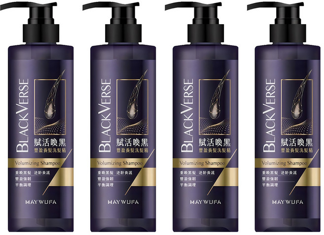 美吾髮 BlackVerse賦活喚黑逆齡 洗髮精 豐盈養髮, 530ml, 4瓶