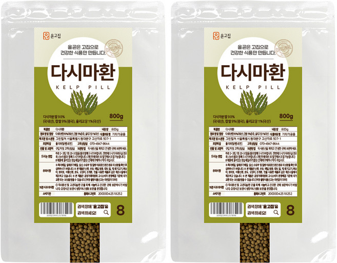 윤고집 다시마환, 800g, 2개