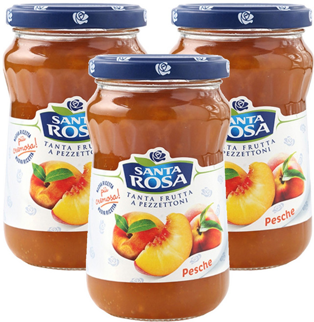 발소이아 산타로사 복숭아잼, 350g, 3개