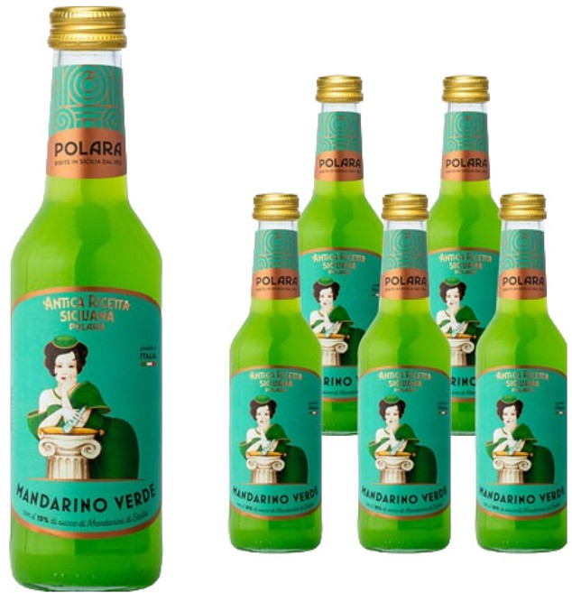 AnticaRicettaSiciliana Polara 西西里曼達林綠色氣泡飲, 6個, 275ml