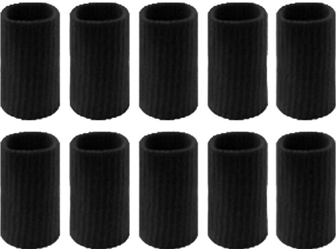 스포츠 손가락 보호 압박 지지대, 블랙, 10개