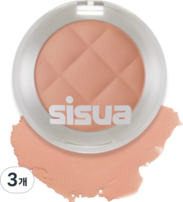 시수아 버터 와플 도우 블러셔 8g, NO 2 살구 샤벳, 3개 - 쿠팡