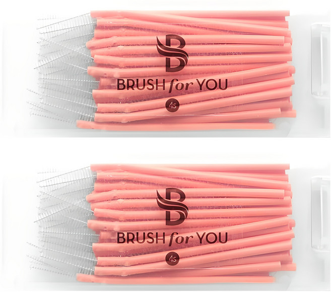 브러쉬포유 휴대용 치간칫솔 SSSS, 0.6mm, 50개입, 2개