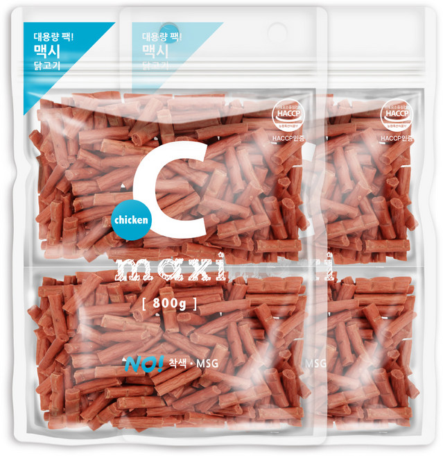 맥시 강아지 대용량 져키, 치킨맛, 800g, 2개