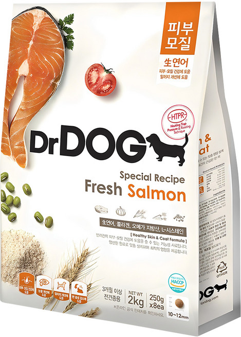 닥터독 강아지 기능성 사료, 피부/피모, 2kg, 1개