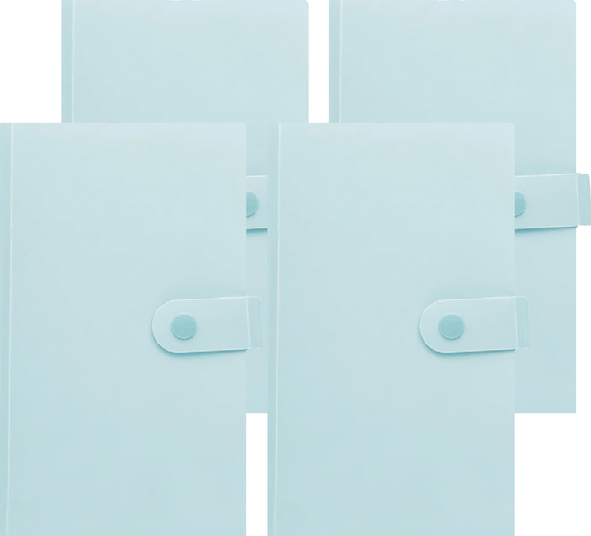 小麥購物 卡片收納本 G569 67g, 4本, 天青藍