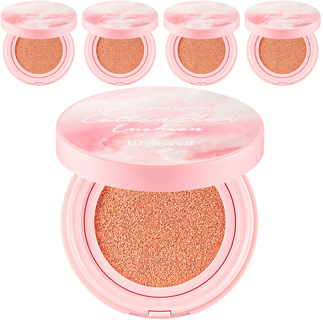 릴리바이레드 코튼 블러 쿠션 파운데이션 15g, 19호 퓨어코튼, 5개