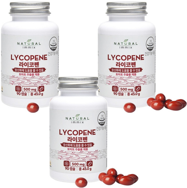 내추럴이믹스 라이코펜, 90정, 3개