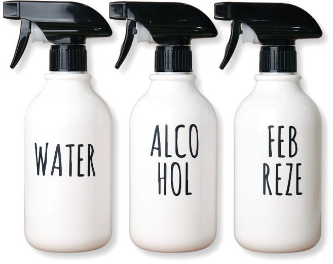 로맨틱노벰버 블랙건 분무기 화이트 520ml 3p 세트, 레터링2, 1세트