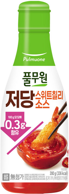 풀무원 저당 스위트칠리 소스, 280g, 1개