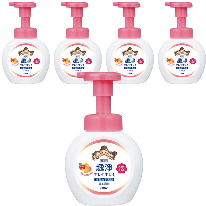 LION 獅王 趣淨 洗手慕斯 清新果香, 250ml, 5件